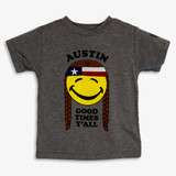 TYLER'S Toddlers' Austin Good Times Y'all Tee Granite Heather front