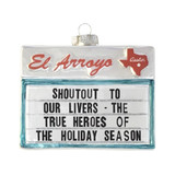 El Arroyo Holiday Heroes Ornament featuring festive Christmas decoration design
