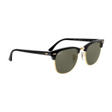 Ray-Ban Polarized Clubmaster Sunglasses in black, angled side view