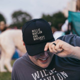 TYLER'S Willie Waylon and Whiskey Trucker Hat in Black front view