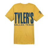 TYLER'S Mustard/Navy Comfort Color Tee Dallas back view