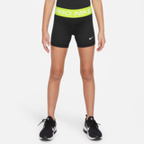 Nike Pro Girls' 3" Shorts in Black Volt