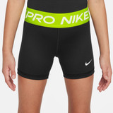 Nike Pro Girls' 3" Shorts in Black Volt
