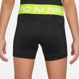 Nike Pro Girls' 3" Shorts in Black Volt