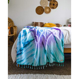 Sand Cloud Luna 38x64 Towel Blue/Purple Tie Dye interior detail