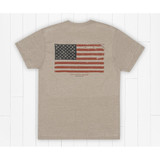 Southern Marsh Men's Seawash Vintage Flag Tee - Burnt Taupe