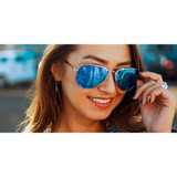 Blenders A Series Sunglasses in Blue Angel lifestyle