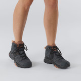 Salomon Women's X Ultra 4 Mid G-Tex Boots in the Ebony & Mocha Mousse colorway