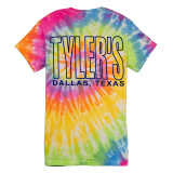 TYLER'S Kids' Outline Tie Dye Tee in Dallas design pattern
