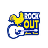 TYLER'S Rock Out Guitar Sticker featuring bold guitar design artwork