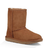Ugg Kids' Classic II Boots in chestnut suede with sheepskin lining
