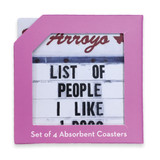 El Arroyo 4 Coaster Set You Lucky Dog Coaster STORE 05