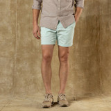 The Duck Head Men's Gold School 7 inch Chino Shorts in Icy Blue