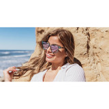 Blenders Angel Entry Sunglasses blue gloss pink mirror angle
