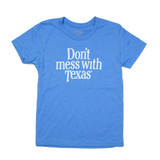 Don't Mess With Texas Kids' Stacked Tee - Heather Columbian Blue