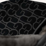 Ugg Men's Scuff Leather Slippers Black detail view