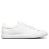 Clae Men's Bradley shoes in triple white colorway, side view