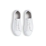Clae Men's Bradley Shoes in triple white, top-down angled view
