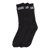 Vans Men's Classic Crew Socks 3 Pack - Black (Size 9.5-13)