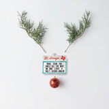 El Arroyo Half Jingler Ornament with bell detail and festive design