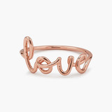 Pura Vida Love Wire Wrap Ring in silver-tone metal with decorative wire design