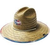 Hemlock Big Kids' Straw Lifeguard Hat in Brave, angled view showing wide brim construction