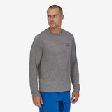 Patagonia Men's Capilene Cool Daily Graphic Long Sleeve Tee in navy