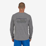 Patagonia Men's Capilene Cool Daily Graphic Long Sleeve Tee in blue