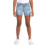 Levi's Girls' Girlfriend Shorts in Newport Beach blue denim