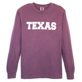 Texas Long Sleeve Comfort Color Tee