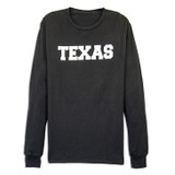 TYLER'S Texas Long Sleeve Comfort Color Tee in black and white