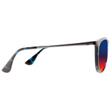 Blenders Crazy Daisy Round Sunglasses in Black Teal Tort/ Blue-red mirror colorway