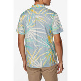 O'Neill Men's Dos Palms Button Up Shirt - Blue Shadow