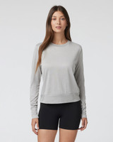 Vuori Women's Daydream Crew Long Sleeve Top - Light Heather Grey