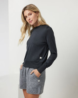 Vuori Women's Daydream Crew Long Sleeve Top - Black Heather