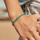 Pura Vida Neon Shoreline Bracelet colorway 191193 detail view