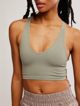 FP Movement Women's Free Throw Crop Tank in Sage Stone