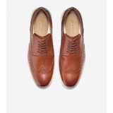 Cole Haan ØriginalGrand Wingtip Oxford in woodbury leather and ivory, angled view