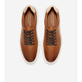 Cole Haan Men's GrandPrø Rally Laser Cut Sneaker in British Tan and Ivory