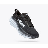 New Hoka One One Women's Bondi 8 Running Shoes in the Black/White colorway