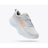 New Hoka One One Women's Bondi 8 Running Shoes in the Harbor Mist/Lunar Rock colorway