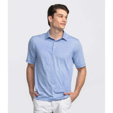 Southern Shirt Men's Heather Madison Stripe Polo in Neon Sky colorway