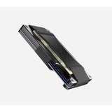 The Ridge Aluminum Cash Strap Wallet with cash strap detail