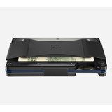 The Ridge Aluminum Cash Strap Wallet open view
