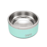 YETI Boomer 4 Pet Bowl in stainless steel, angled view