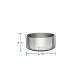 YETI Boomer 4 Bowl in stainless steel shown from angled view