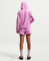 Nike Women's Sportswear Club Fleece Mid-Rise Shorts Light Magenta back view