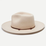 Wyeth Women's London Hat in taupe, angled view showing crown and brim detail