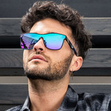 Blenders Black Forest Single Lens Sunglasses in Multi/ Blue- Millenia