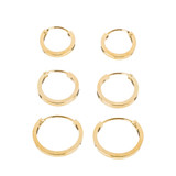 Gold Dainty 3-Pack Hoop Earrings